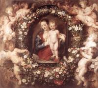 Rubens, Peter Paul - Madonna in Floral Wreath